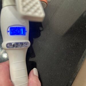 White Hair Styling Tool with Digital Display